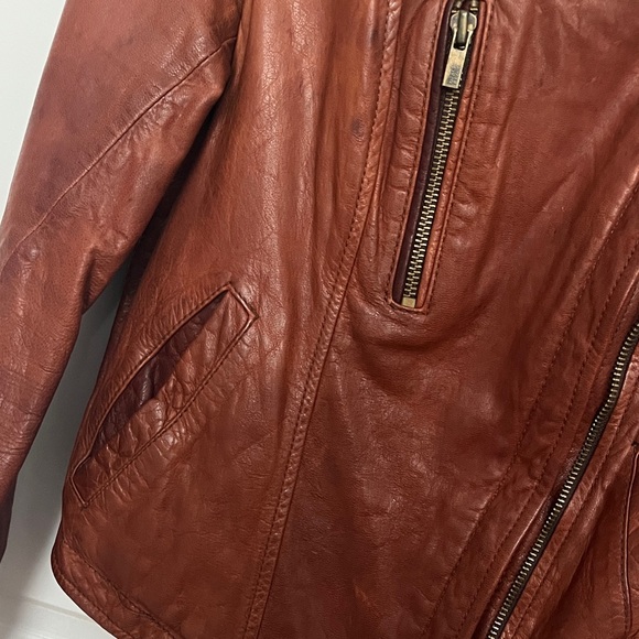 Black Rivet Women's Rich Brown Leather Jacket - Picture 6 of 8